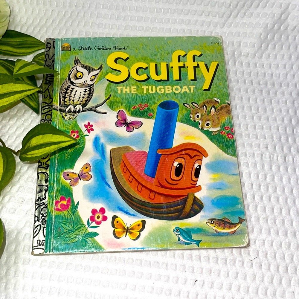Scuffy the Tugboat Little Golden Book #305-31 • 28th Printing 1981 Vintage